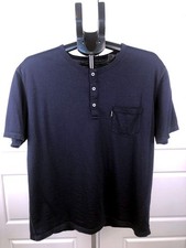 Woolly Clothing Merino Wool Henley Base Layer Navy Blue Size L - SEE DESCRIPTION picture