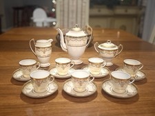Antique (1920-30) Aynsley Bone China Gold Gilded Coffee Service for 7-England picture