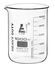 Heavy Duty Beaker, 1000ml - 3.6mm Thick Walls - White Graduations - Eisco Labs picture