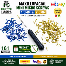 Máxillofáciàl Mini Micro Cross Head Screws 1.5mm /2.0mm Titanium + Driver 161pcs picture