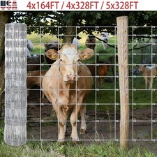 4/5FTx 328FT Cattle Fence Galvanized Wire Fence Metal Field Farm Protect Fencing picture