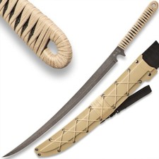 Black Ronin Tan Combat Wakizashi Sword with Sheath | Full Tang | Overall 27