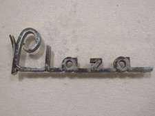 Vintage 1954 Plymouth Plaza Emblem Trim Decal Metal Chrome Mopar OEM Rare Fender picture