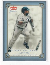 Kirby  Puckett  #46/500  2004  Fleer Greats of the Game  Blue    Twins picture
