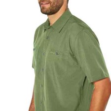 Orvis Men’s Short Sleeve Woven Shirt UPF 30+ Quick-Dry Vented Outdoor Travel NWT picture