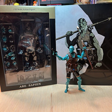 1000toys Hellboy Abe Sapien 1:12 Action Figure w/ Spear Gun Knife Complete picture