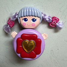 Galoob Vintage 1984 SWEET SECRETS Purple Hair GIRL with yellow heart picture