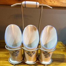 Vintage Pfaltzgraff Yorktowne Flatware and Utensil Caddy W/Stand picture