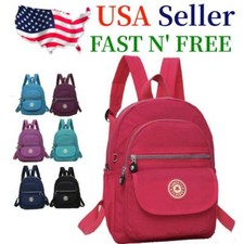 Waterproof Mini Backpack Women Purse Nylon Shoulder Rucksack Small Travel Bag picture