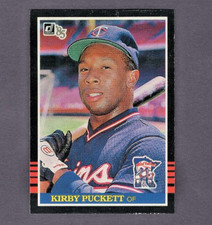 2001 DONRUSS ROOKIE REPRINT 1985 CANVAS BACK ERROR PROTOTYPE 8 KIRBY PUCKETT 1/1 picture