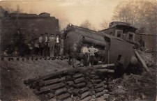 J39/ Interesting RPPC Postcard c1910 Railroad Wreck Disaster 241 picture
