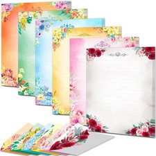 60 Pieces Cute Stationary Writing Paper and Envelope Set (2 Sides Colored, 1 Sid picture