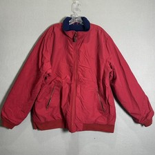Vintage 90 L.L. Bean Warm-Up Jacket Men’s Size XL Red Fleece Lined picture