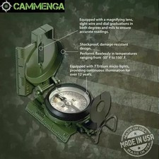 Cammenga Official US Military Lensatic Compass, Accurate Waterproof 3H gift picture