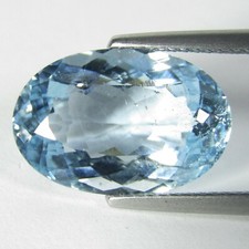 7.86Cts Genuine Natural Blue Color Unheated Oval Aquamarine Loose Gem Ref VDO picture
