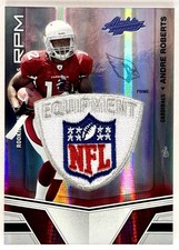 2010 Absolute Memorabilia Andre Roberts RPM Game Worn NFL Shield 4/5 Cardinals picture