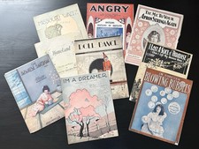 9 Antique Vintage Sheet Music Lot 1910s-20s Japanese Sandman Doll Dance Bubbles picture
