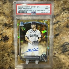 2025 Bowman Draft Kade Anderson 1st Bowman Gold Sapphire Auto/50 #CPAKA Mariners picture