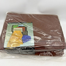 VTG Beacon Blanket King Queen 100% Acrylic Brown Satin Trim 102x90 Grandma Cozy picture