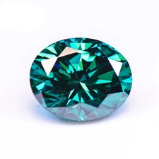 5.10 CT Natural Green Diamond 10x12 mm 1 Pcs Oval Cut VVS1 D Grade Certified. picture