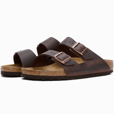 Birkenstock Arizona Habana Oiled Leather Two-strap Sandal Men And Women Shoes picture