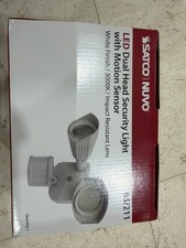 Satco Nuvo 65/211 LED Dual Head Security Light Motion Sensor White 3000K 1900lm picture