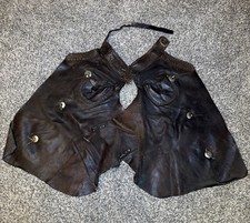 ATQ? USA Leather Western Americana Cowboy Batwing Chaps STAMPED 31 7 500 READ picture