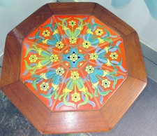 Antique 1920s-30s California Pottery Tile Table, 9 Tiles, Arts & Crafts picture