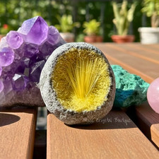 50-80g Rare Goethite Yellow Copper Ore Quartz Crystal Specimen Home Decor Gift picture
