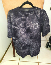 The Hundreds Bomb Tie-Dye Logo Graphic Crew Neck T-Shirt Men’s L Black/Gray picture