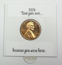 1974 S American Lincoln Memorial Proof Penny -  Make someone feel Loved #M picture