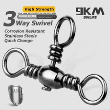 25-Pack 3 Way Swivels Fishing Tackle High Strength Stainless Steel picture