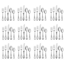 Wallace HOTEL LUXE 18/10 Stainless  77pc. Flatware Set (Service for Twelve)  N/O picture