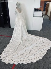 Off White VNTG 90s Wedding Dress Flowers Victorian Style Rroyal Rare - XS-SP picture