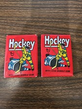 2 SEALED PACKS 1975-76 Topps Hockey NHL Sealed Wax Pack NHL VINTAGE OLD STOCK  picture