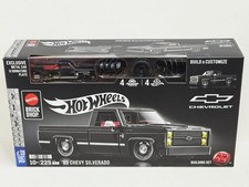 Mattel Brick Shop Hot Wheels Black ’83 Chevy Silverado Building Set Kit picture