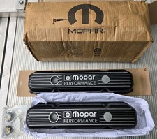 NOS Mopar 383 400 440  Big Block Black Aluminum Valve Covers P5007614 picture