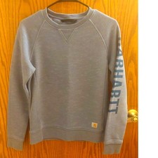 Carhartt Women’s XS Relaxed Fit Clarksburg Sweatshirt Moonstone Purple Blue Gray picture