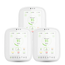 BREATHE Airmonitor Plus 8-in-1 Air Quality Monitor – Lot of 3 – Brand New picture