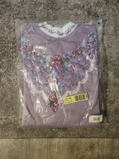 Vintage Blair  Floral Sweatshirt Made In USA Womens Size L Large Grandma Sweater picture
