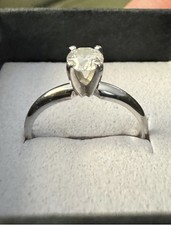 Solid 14K 14Kt White Gold Natural Round Diamond Woman’s Lady’s Engagement Ring 7 picture