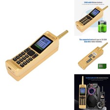 Tosuny W2 Vintage Retro Brick Cell Phone 4 Card 4 Standby 2G Bluetooth Gold picture