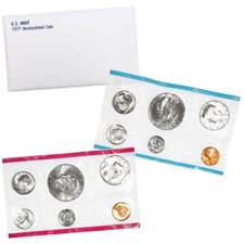 1977 P&D Mint Set with 12 Brilliant Uncirculated US Coins & Envelope (12 Coins) picture