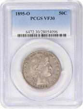 1895-O Barber Silver Half Dollar VF30 PCGS picture