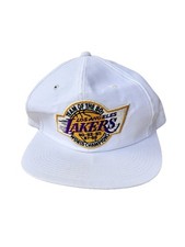 Vtg LA Lakers Official Licensed NBA, World Champs Embroidered White Hat,The Till picture