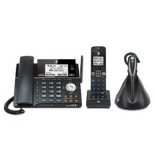 NEW AT&T 2-line Connect to Cell corded/cordless phone system w Cordless Headset picture