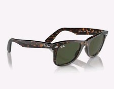 Ray-Ban RB2140 902 50-22 Wayfarer Green Lenses Unisex Sunglasses Tortoiseshell picture