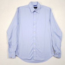 Teddy Stratford Button Up Shirt Mens Medium Light Blue Hidden Zipper USA Made picture