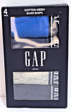 Mens Gap pack of 4 Cotton Blend Breathable Mesh Boxer Briefs Tagless Size M med picture