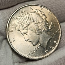 1925 P Peace Silver Dollar $1 Philadelphia Mint Choice BU Uncirculated P25DbN picture